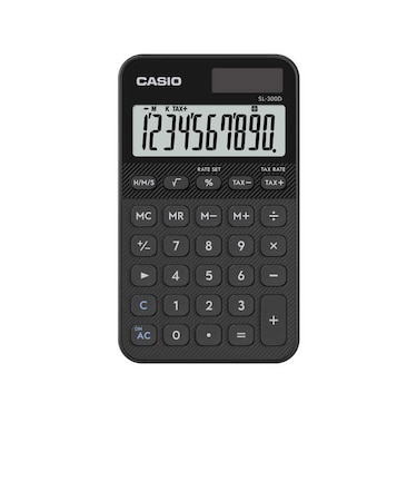 カシオ　デザイン電卓 ［10桁］ ブラック SL300DBKN