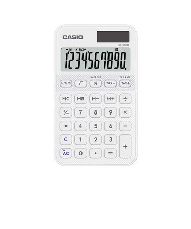 カシオ　デザイン電卓 ［10桁］ ホワイト SL300DWEN