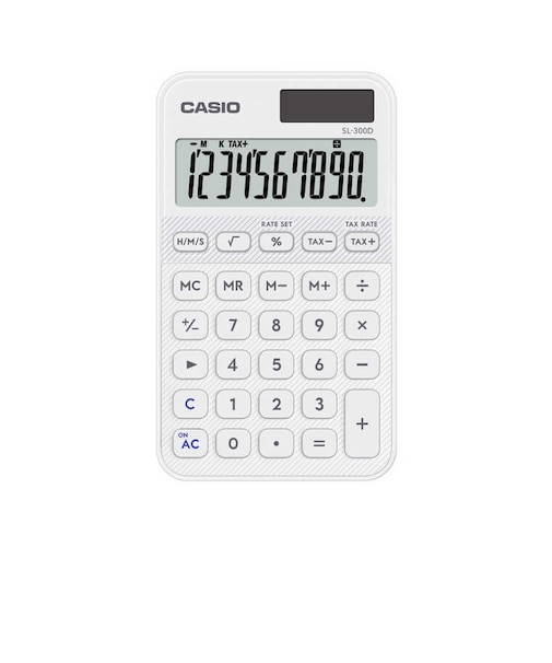 カシオ　デザイン電卓 ［10桁］ ホワイト SL300DWEN