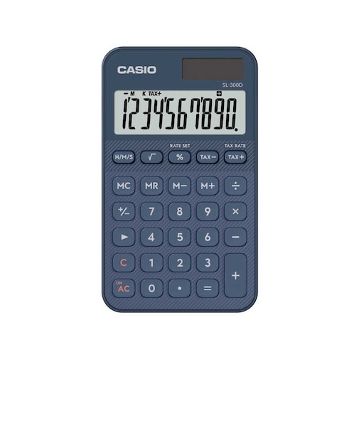 カシオ　デザイン電卓 ［10桁］ ネイビー SL300DNYN