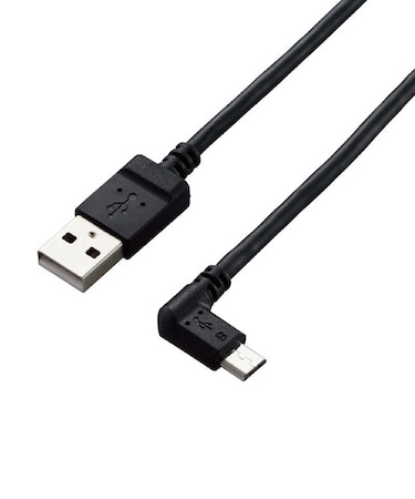 エレコム　カメラ接続用L字USBケーブル（micro-Bタイプ） 2.0m  DGWAMBL20BK