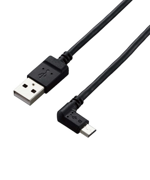 エレコム　カメラ接続用L字USBケーブル（micro-Bタイプ） 2.0m  DGWAMBL20BK