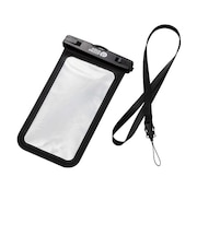 エレコム　スマホ防水ケース IPX8 ( 防水ケース ×1 ネックストラップ ×1) AQUA PROOF ブラック  PWPSN04BK
