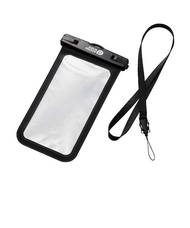 エレコム　スマホ防水ケース IPX8 ( 防水ケース ×1 ネックストラップ ×1) AQUA PROOF ブラック  PWPSN04BK