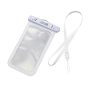 エレコム　スマホ防水ケース IPX8 ( iPhone Android 等 6.9インチまでの スマホ 対応) アウトドア AQUA PROOF ホワイト  PWPSN04WH