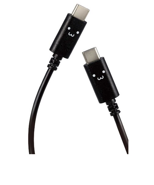 エレコム　USB Type-C to USB Type-Cケーブル/顔ツキタイプ/2.0m/クロチャン(ブラック×ホワイト) MPACCF20BF