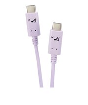 エレコム　USB Type-C to USB Type-Cケーブル/顔ツキタイプ/2.0m/スリーピー(パープル×ブラック) MPACCF20PUF
