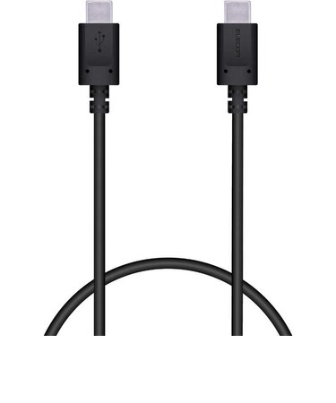 エレコム　USB2.0ケーブル USB Type-C to Type-C 0.5m PD 60W 急速充電 転送 ブラック MPAXCC05PNBK