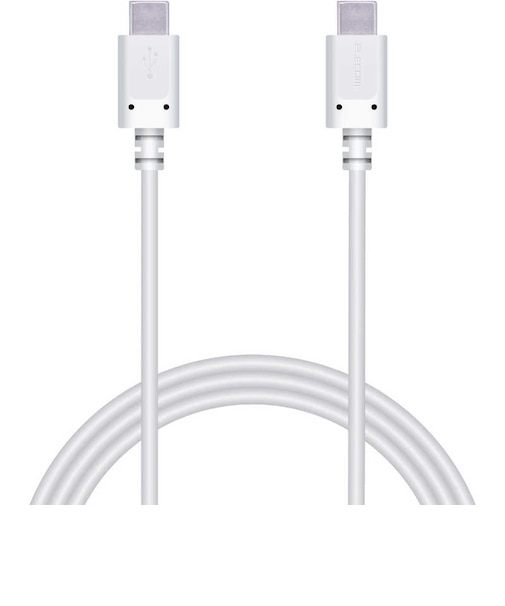 エレコム　USB2.0ケーブル USB Type-C to Type-C 1.5m PD 60W 急速充電 転送 ホワイト MPAXCC15PNWH
