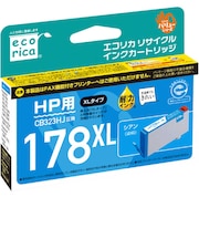 エコリカ 「互換」「hp:CB323HJ(シアン)対応」リサイクルインクカートリッジ ECIHP178XLCV