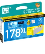 エコリカ　｢互換｣｢hp:CB325HJ(イエロー)対応｣リサイクルインクカートリッジ ECIHP178XLYV
