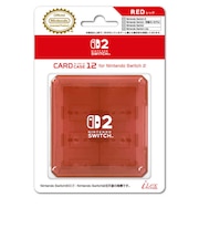 アイレックス　カードケース12 for Nintendo Switch2 レッド ILX2S397<br>★こちらの商品は人気商品のため、色違い・仕様違い等含め「一家族１台限り」でのご協力をお願いしております。