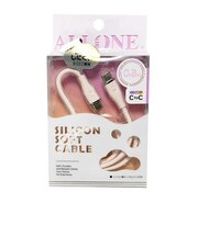 アローン 60W対応シリコンケーブルTypeCtoC0.2m ピンク ALLONE ALG60WSCCC02PK