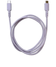 クオリティトラストジャパン PD対応 USB Type-C to Type-Cやわらかいのに切れにくいケーブル 1m パープル QTC0416PU