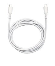 クオリティトラストジャパン PD対応 USB Type-C to Type-Cやわらかいのに切れにくいケーブル 2m ホワイト QTC0417WH