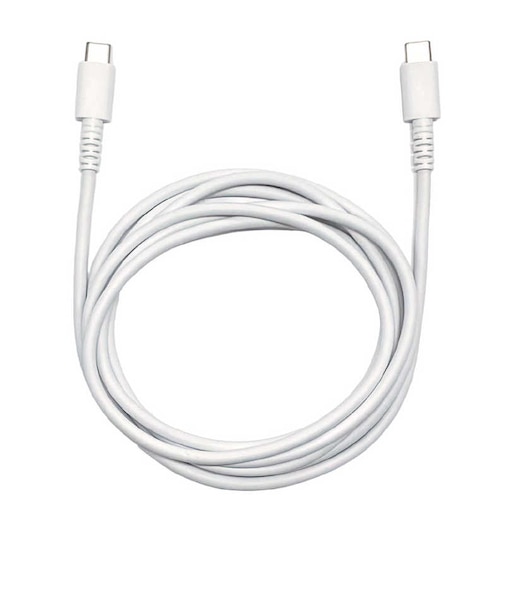 クオリティトラストジャパン　PD対応 USB Type-C to Type-Cやわらかいのに切れにくいケーブル 2m ホワイト QTC0417WH