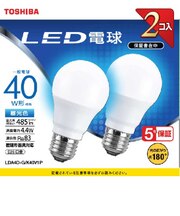 東芝　LED電球 [E26/昼光色] LDA4DGK40V1P