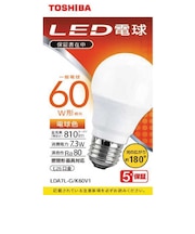 東芝　LED電球 広配光 電球色 60W形相当 LDA7LGK60V1