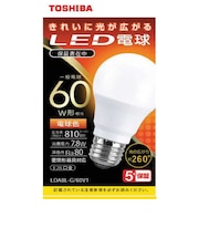 東芝　LED電球 全方向 電球色 60W形相当 LDA8LG60V1