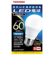 東芝　LED電球 全方向 昼光色 60W形相当 LDA7DG60V1