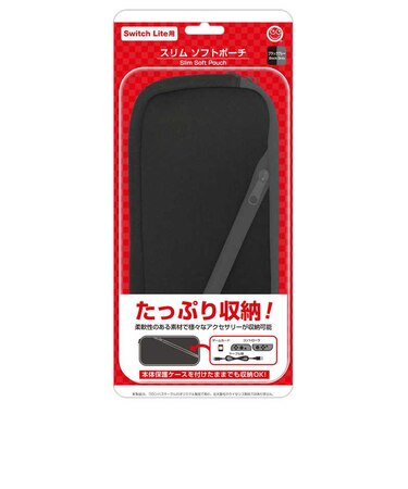 コロンバスサークル　スリムソフトポーチ Switch Lite用 ブラックグレー ｽﾘﾑｿﾌﾄﾎﾟｰﾁﾌﾞﾗｯｸｸﾞﾚｰ<br>★こちらの商品は人気商品のため、色違い・仕様違い等含め「一家族１台限り」でのご協力をお願いしております。