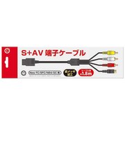 コロンバスサークル　S＋AV端子ケーブル 1.8m(NewFC/SFC/N64/GC用) CCMLCAABK S+AVﾀﾝｼｹｰﾌﾞﾙ1.8m