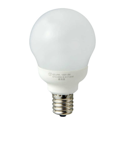ELPA　電球型蛍光灯 ミニクリタイプ EFA10EL8E17A142