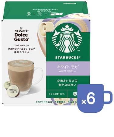 ネスレ日本　ネスカフェ ドルチェ グスト 専用カプセル スターバックス ホワイト モカ(6杯分) ホワイト モカ（6杯分） NDGSWM01