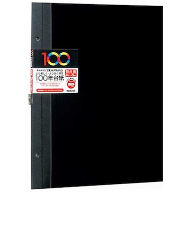 ナカバヤシ　100年台紙フリー替台紙 (A4サイズ/100年台紙5枚/ブラック) ｱHA4FR5