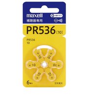 マクセル　補聴器専用ボタン形空気亜鉛電池(PR536) PR536A6BS