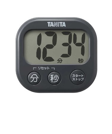 タニタ　抗菌でか見えタイマーGY ダークグレー TD429GY