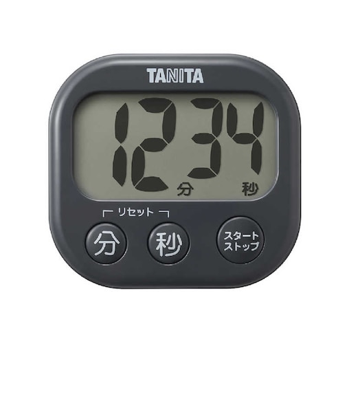 タニタ　抗菌でか見えタイマーGY ダークグレー TD429GY
