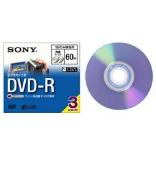 ソニー　8cmDVD-R 3枚パック 3DMR60A