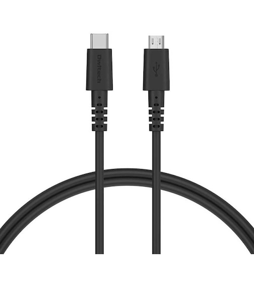 OWLTECH　断線に強い 超タフUSB TypeC to microUSBケーブル ブラック ［1m］ OWLCBCM10BK