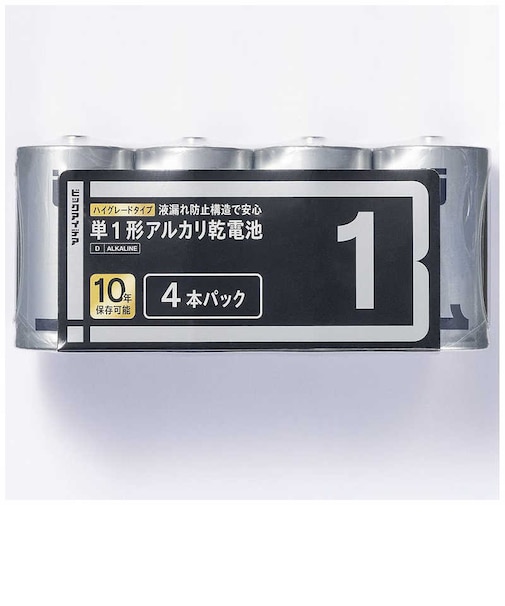 ビックアイデア　単1形アルカリ乾電池 4本-S ［4本 / アルカリ］ 【10年保存可能】 LR20BITS4P