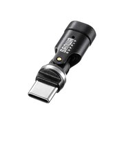 サンワサプライ USB2.0 Type-Cアダプタ(540度回転・240W・ブラック) ADUSB34CCFBK