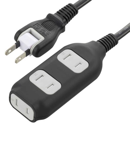 ビックアイデア　電源タップ3個口2m ［2.0m / 3個口 / スイッチ無］ ブラック BIMT321K