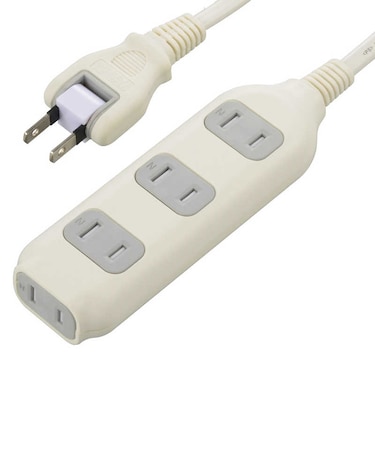 ビックアイデア　電源タップ4個口1m ［1.0m / 4個口 / スイッチ無］ ホワイト BIMT411W