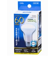 オーム電機　LED電球 LEDdeQ ホワイト [E26/昼光色/60W相当/レフランプ形] LDR6DWA9
