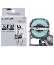 キングジム　マットラベル TEPRA(テプラ) PROシリーズ 白 [黒文字 /9mm幅]  SB9