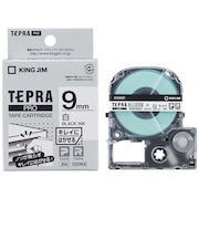 キングジム　キレイにはがせるラベルテープ TEPRA(テプラ) PROシリーズ 白 [黒文字 /9mm幅]  SS9KE