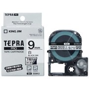 キングジム　下地がかくせるラベル TEPRA(テプラ) PROシリーズ 白 [黒文字 /9mm幅]  SS9KU