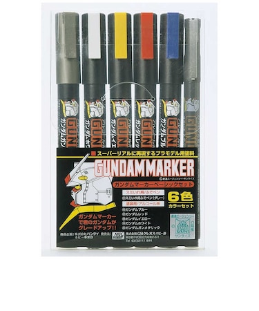 GSIクレオス　ガンダムマーカー ベーシック6色セット Gﾏｰｶｰﾍﾞｰｼｯｸ