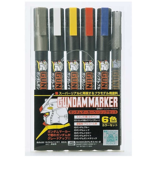 GSIクレオス　ガンダムマーカー ベーシック6色セット Gﾏｰｶｰﾍﾞｰｼｯｸ