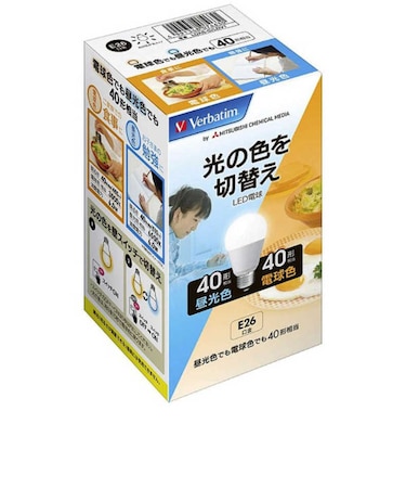 VERBATIMJAPAN　LED電球 バーベイタム(Verbatim) E26 昼光色 40W相当 一般電球形 広配光 LDA6GLDV1