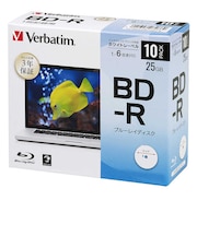 VERBATIMJAPAN データ用BD-R 1-6倍速 25GB 10枚 インクジェットプリンタ対応 DBR25RP10D1B