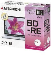 VERBATIMJAPAN　データ用BD-RE 1-2倍速 25GB 10枚 インクジェットプリンタ対応 DBE25NP10D1B
