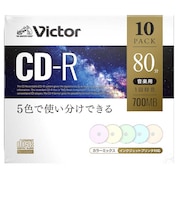 VERBATIMJAPAN　音楽用CD-R Victor(ビクター)  10枚 700MB インクジェットプリンター対応  AR80FPX10J1