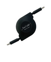 オズマ　［PD対応］ 巻取式Type-C to Type-Cケーブル 90cm ブラック ［USB Power Delivery対応］ CDR3C01K