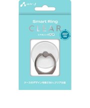 エアージェイ　スマホリング丸ベースクリア シルバー ASTSRCR